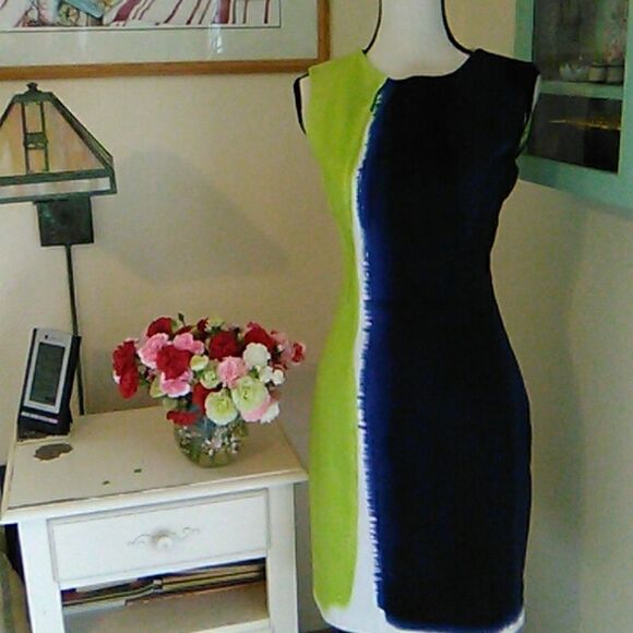 Tahari Saturated Color Pencil Sheath Dress - Picture 2 of 11